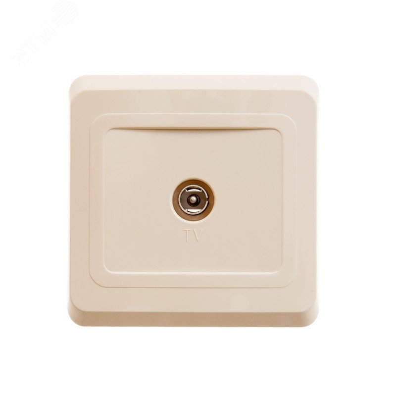 ЭТЮД Розетка телевизионная TV 0.7дБ скрытая бежевая TVC-002K