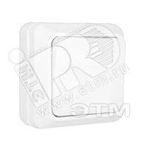 Олимп Выключатель одноклавишный белый наружный О0021