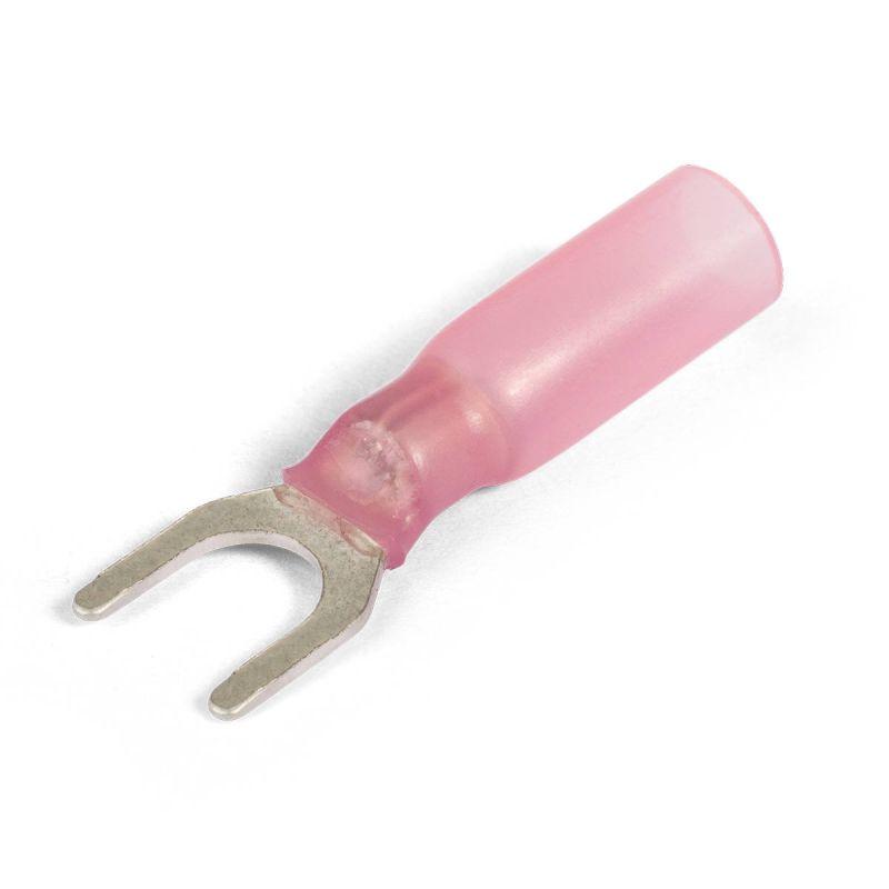 НВИ-Т 1.5-5 - Наконечник кабельный вилочный изолированный с термоусаживаемой манжетой, сечение 0.5-1.5мм2 под М5