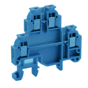 Этажная клемма UKJ-1.5MT/2-2(BU) - Этажная мини клемма, 2 этажа, тип фиксации провода: винтовой, номинальное сечение: 1,5 мм кв., 17,5A, 400V, ширина: 4,2 мм, цвет: синий, тип монтажа: DIN 15