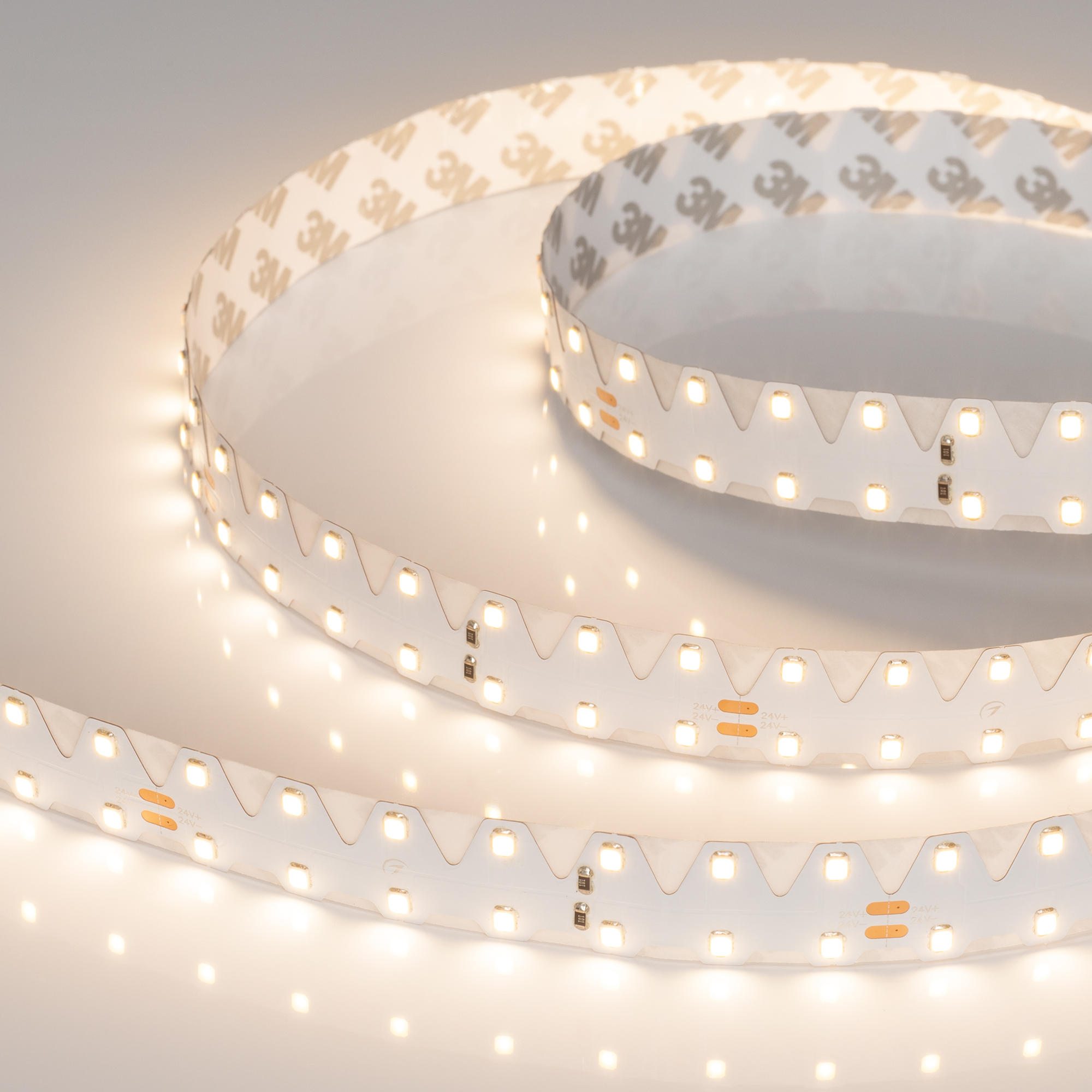 Лента TWIST-A140-20mm 24V Warm3000 (20.6W/m, IP20, 2835, 5m) 033872(2) - Светодиодная широкая лента повышенной прочности TWIST, A140, открытая. Светодиоды 2835, 140 шт/м (700 шт на 5м), белая плата, ширина 20 мм, скотч 3M. Цвет ТЕПЛЫЙ 3000 K, цветопередач