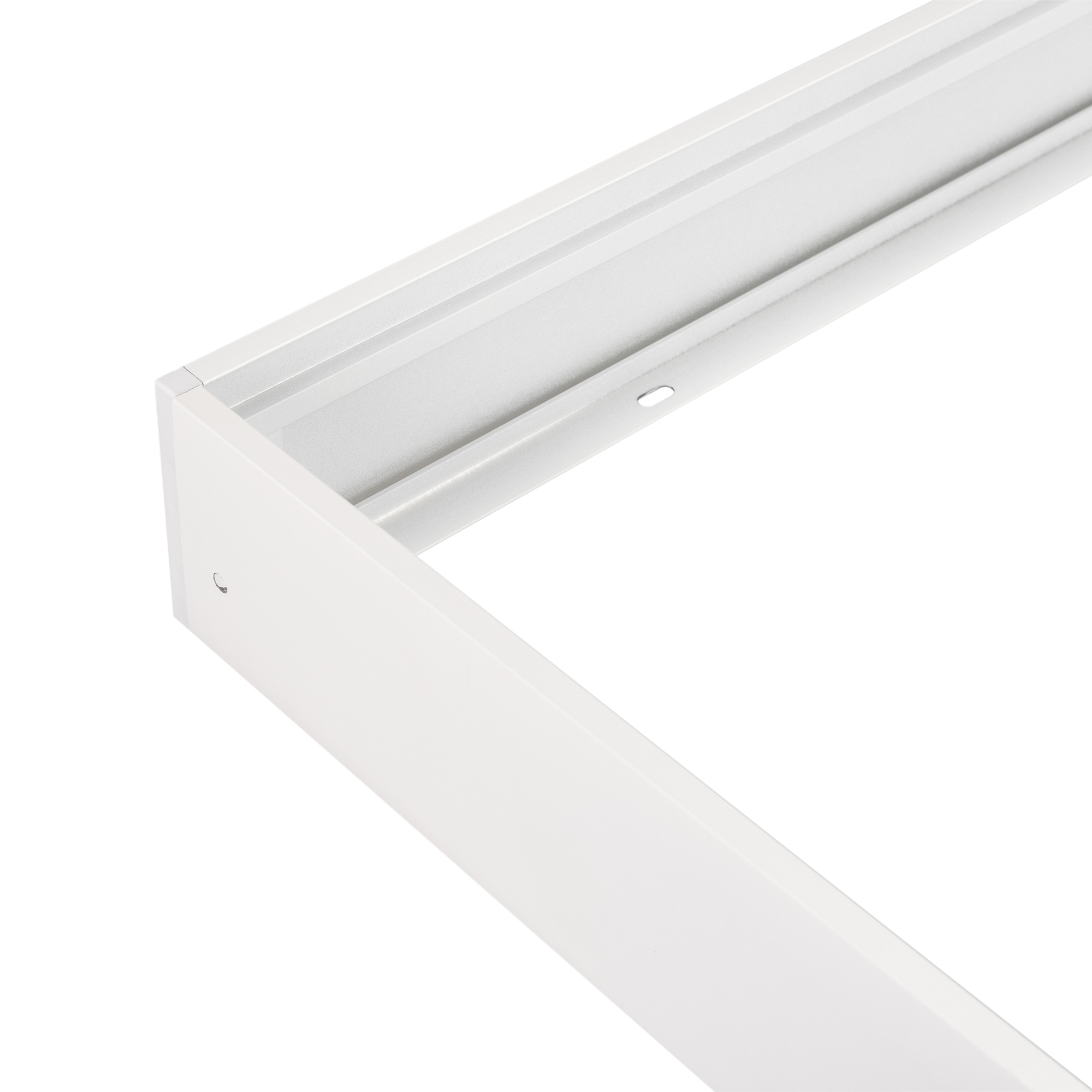 Набор SX6060T White 032970 - Белая рамка для накладной установки панелей 600х600х30 на потолок или стены. Корпус - алюминий. Поставляется в разобранном виде. Размеры ДxШxВ 600x600x68мм.