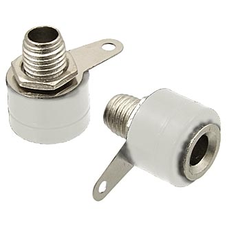 10-0061 AL WHITE - Гнездо 10-0061 AL белый, монтаж на панель