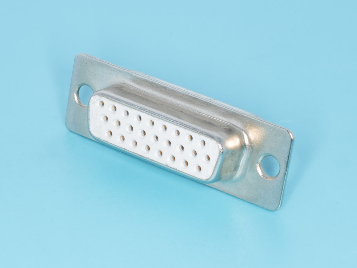 DHB-26F - Разъем D-SUB высокой плотности 26 контактов, гнездо на плату, вертикальный