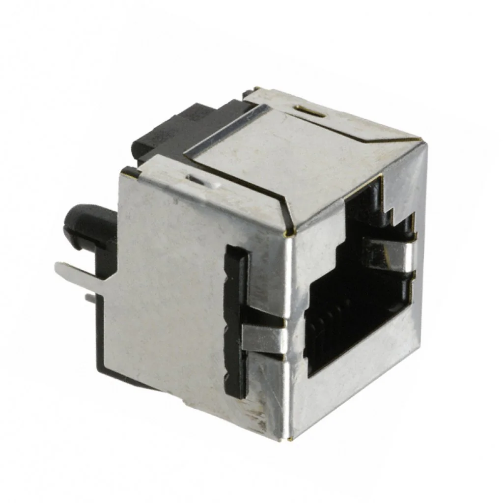 5557969-1 - Модульный разъем, Cat3, RJ45, Гнездо, 8 контакт(-ов), 8 вывод(-ов), 1 порт(-ов)