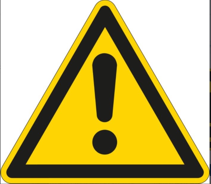 gws826614 - PIC W001-Tri 100 PIC-308 Предупреждающий знак безопасности "Опасность", треугольник со стороной 100 мм, 250 шт/рул, B-7541 ламинированный полиэстер