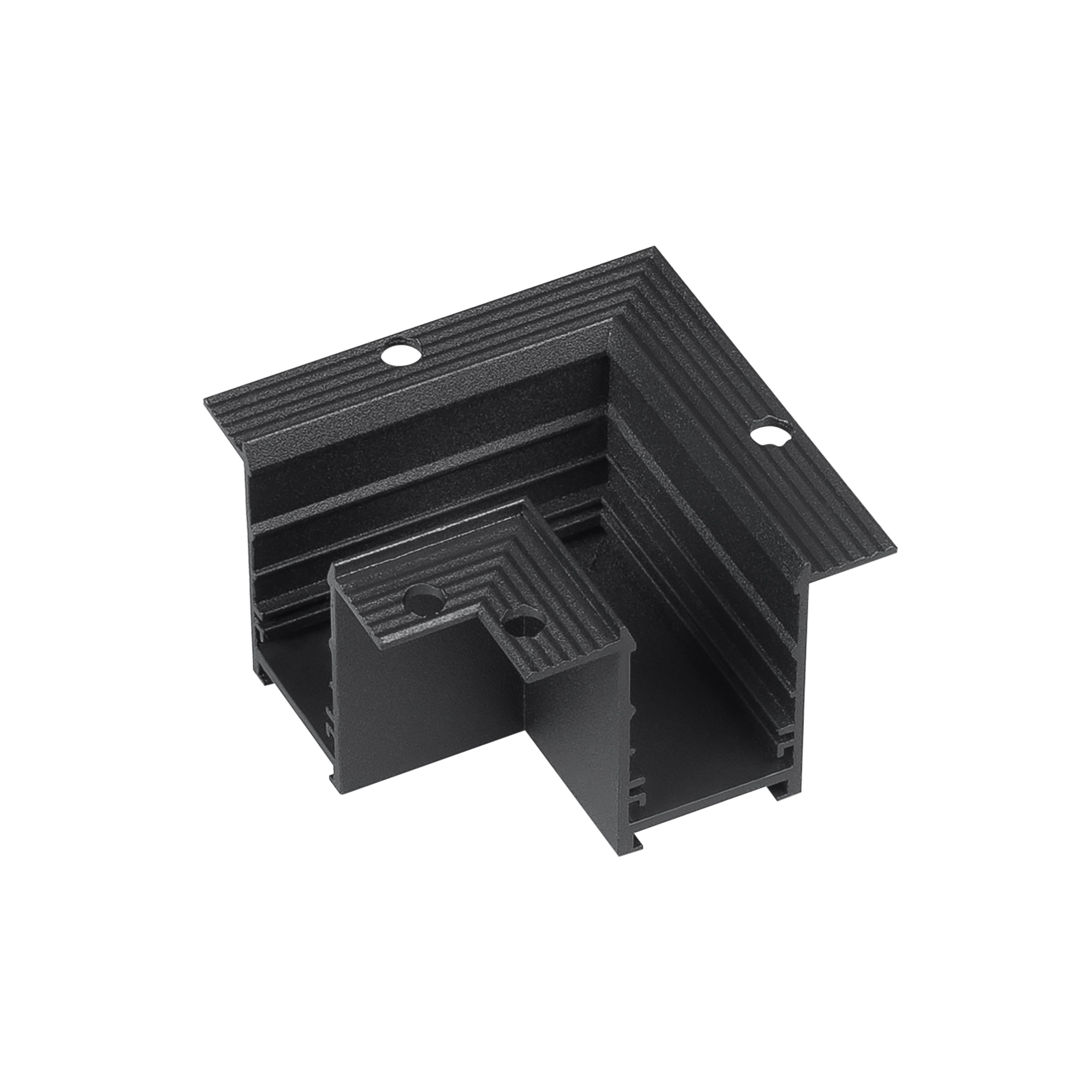 Коннектор угловой MAG-CON-MINI-2538-F-L90 (BK) 046822 - Угловой прямой коннектор для встраиваемого трека MAG-TRACK-2538-F. Не содержит токопроводящих дорожек. Материал алюминий, цвет черный. Размеры 62x62x49x38мм. Аксессуары для соединения с треком приобр