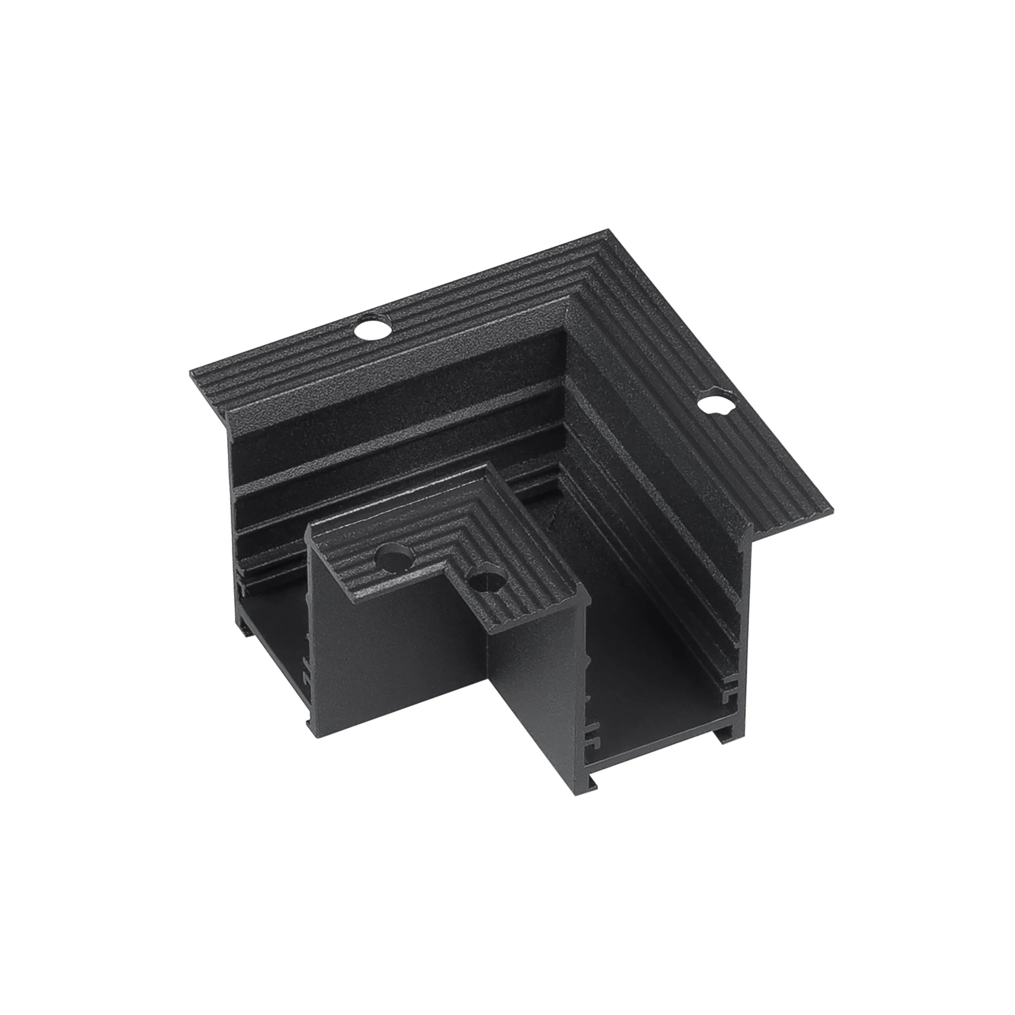 Коннектор угловой MAG-CON-MINI-2538-F-L90 (BK) 046822 - Угловой прямой коннектор для встраиваемого трека MAG-TRACK-2538-F. Не содержит токопроводящих дорожек. Материал алюминий, цвет черный. Размеры 62x62x49x38мм. Аксессуары для соединения с треком приобр