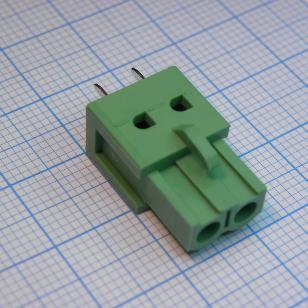 2EDGB-5.08-02P-14-00A(H) - клеммный блок вертикальный 2 контакта шаг 5.08мм на плату