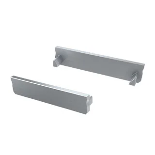 Заглушка для ALM-FLAT-S серая глухая 026742 - Заглушка для профиля ALM-FLAT-S-2000 ANOD серая глухая. Материал пластик. Цена за 1 шт.