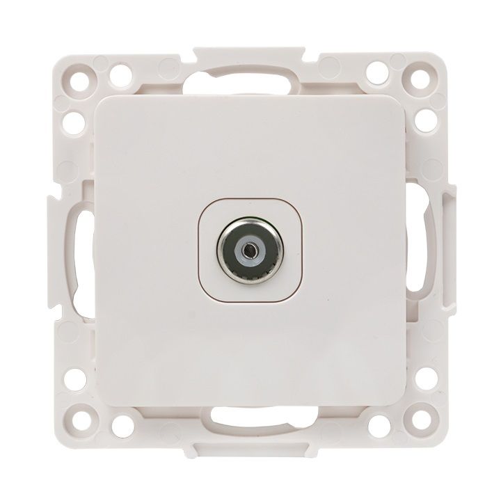 Стокгольм Механизм Розетки TV 1-местной оконечной 1Стокгольм Механизм Розетки TV 1-местной оконечной 10дБ-240МГц белый EKF0дБ-240МГц винтовые клеммы белый EKF