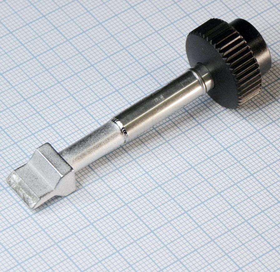 0612ZD - Жало паяльное для паяльника ERSA TechTool, усеченный брус-лопатка 10 мм для нагрева медной оплетки для удаления излишков припоя с печатных дорожек
