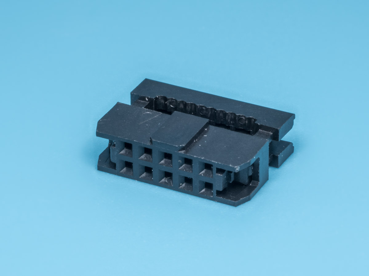 IDC2-10 - IDC разъем, розетка на плоский шлейф 10pin(2x5), шаг 2.00мм