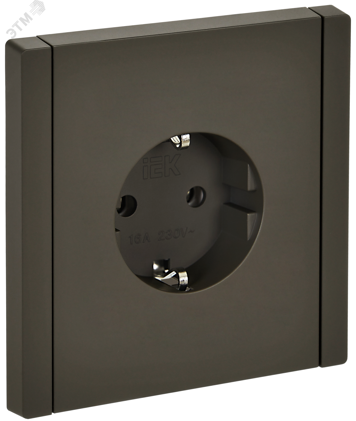 Розетка СП FORTE&PIANO FP314 16А с заземл. без защ. шторок безвинт. крепл. сер. IEK FP-R11-16-1-K03