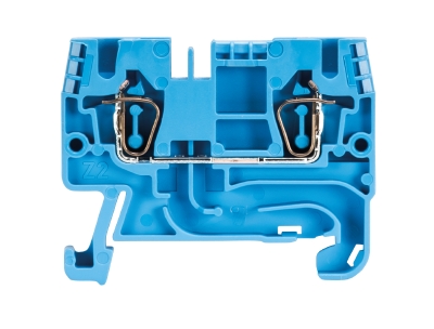 Клемма WKFN 2,5/35 BLAU - Проходная клемма, тип фиксации провода: пружинный, номинальное сечение: 2,5 мм кв., 24А, 800V, ширина: 5 мм, цвет: синий, тип монтажа: DIN 35