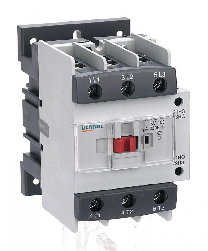 Контактор КМ-103 95А кат. 380В AC 1НО+1НЗ AC-3 22149DEK