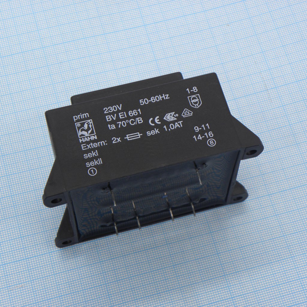 BV EI 661 1080 - Трансформатор питания 25ВА  230В 2x12В   2x1024мА 70/B