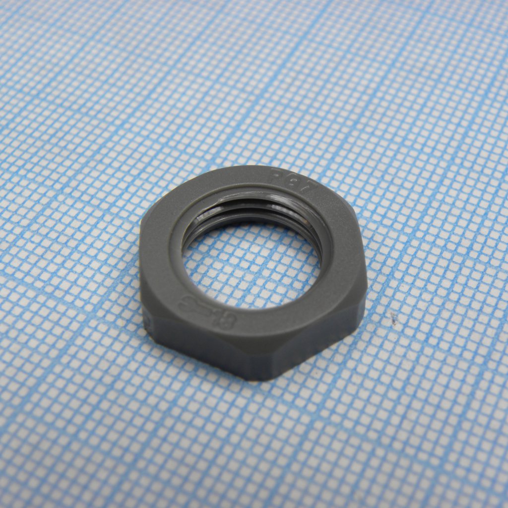 DLM-PG7P-1 (grey) - Гайка для крепления кабель ввода на панель