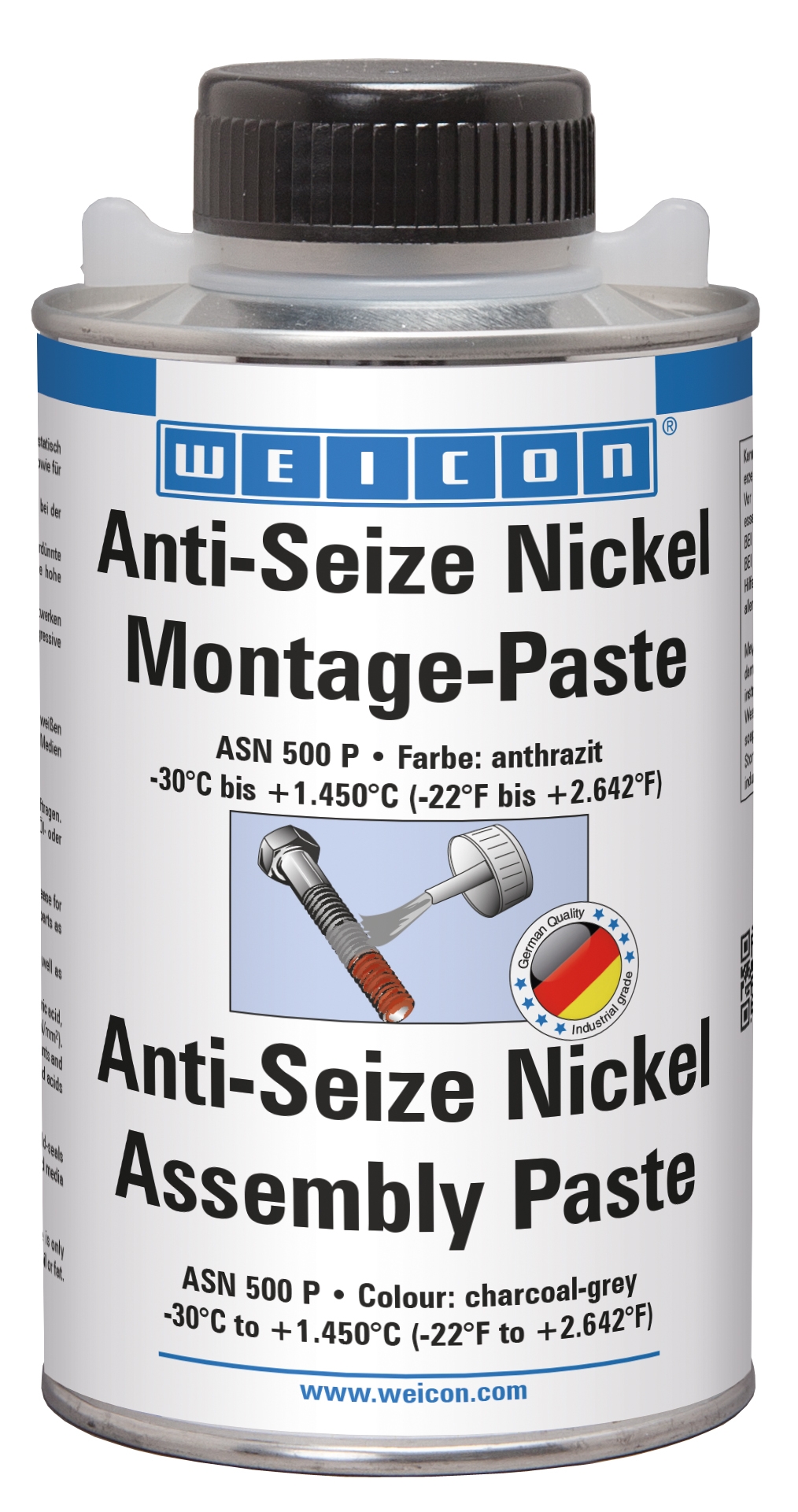 wcn26050050 - 10047560 WEICON Anti-Seize Монтажная паста Никель (500 г) для экстремальных условий использования. Устойчива