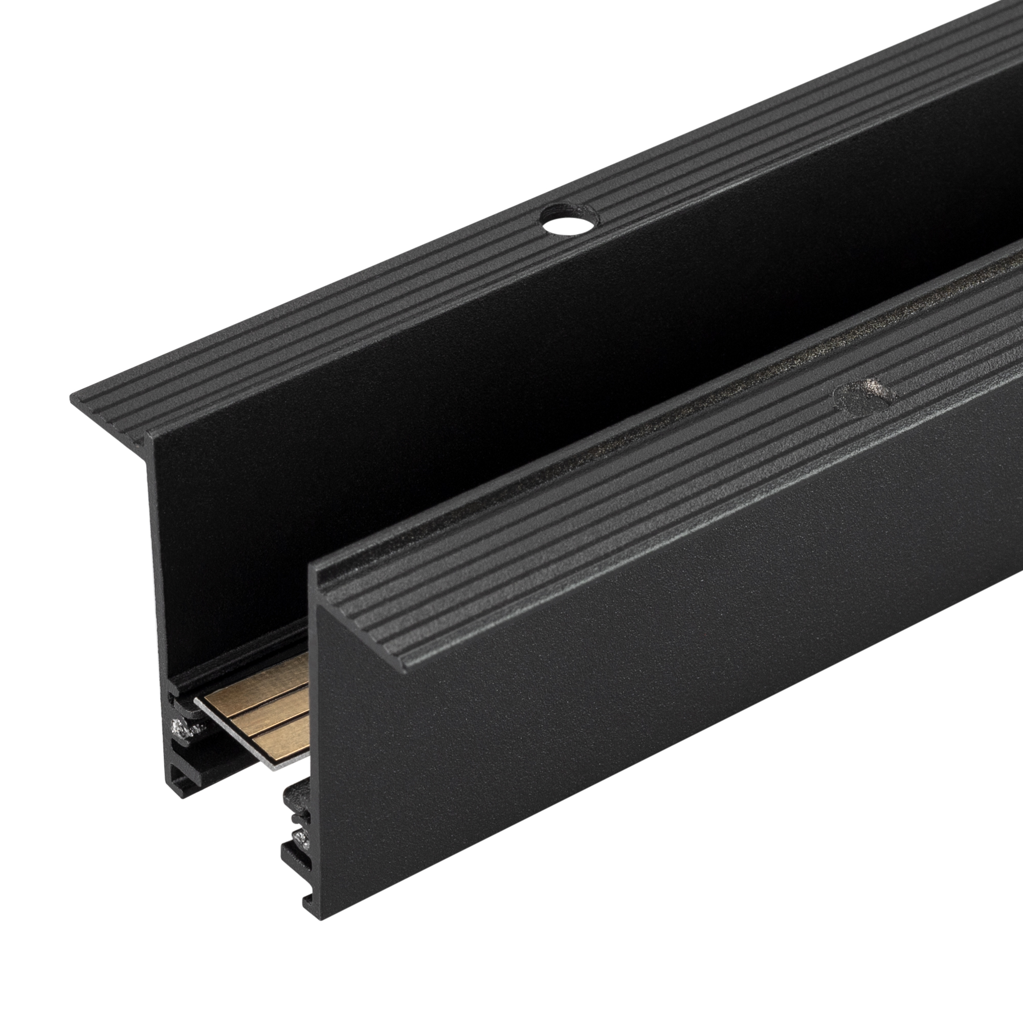 Трек встраиваемый MAG-TRACK-2538-F-1000 (BK) 034225 - Встраиваемый магнитный трек с фланцем, длина 1000 мм. DC24V. Материал алюминий, цвет черный. Две заглушки в комплекте. Размер ДxШxВ: 1000x23.7x38 мм. Размер (с учетом заглушек и фланцев) ДxШxВ: 1003x47