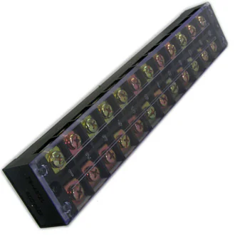 TB-4512 - Клеммная колодка винтовая с крышкой 24 контакта (2х12) М5, AWG6, 10мм2, 45А 600В