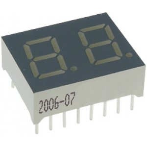 DA04-11EWA - 2-х разрядный индикатор 10мм/красный/625нм/1.9-4.7мкд