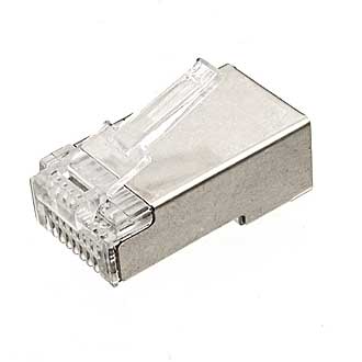 RJ45 (TP-8P8C) STP - Разъем RJ RJ45 (TP-8P8C) STP, экранированный