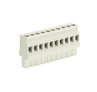 Розетка Wiecon 8213 B / 10 VL OB - Розеточный разъем, прямой, на кабель, шаг 5,08 мм, 10 полюсов, номинальное сечение: 2,5 мм кв., винтовая фиксация провода, 400V, 12А, без маркировки, цвет: серый, серия 8213 B VL