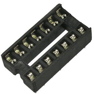 SCS-14 - DIP-панель под микросхему 14pin, шаг 2.54мм, ширина 7.62мм