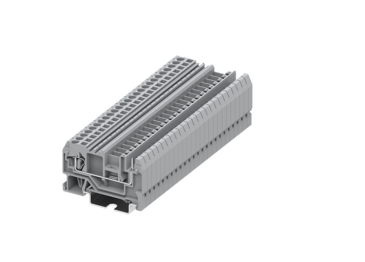 Проходная клемма 225981 - Проходная клемма, для подключения разъема, TA2.5, тип фиксации провода: пружинный, номинальное сечение: 2,5 мм кв., 24A, 800V, ширина: 5 мм, цвет: серый, тип монтажа: DIN 35