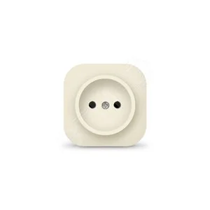 Розетка одноместная серия IONICH, б/з, о/у, 16А, 220В, слоновая кость (ivory)
