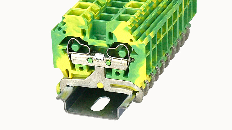 Заземляющая клемма WS6-SD-PE-01P-1C - Заземляющая клемма, тип фиксации провода: пружинный, номинальное сечение: 6 мм кв., ширина: 8 мм, цвет: желто-зеленый, тип монтажа: DIN35