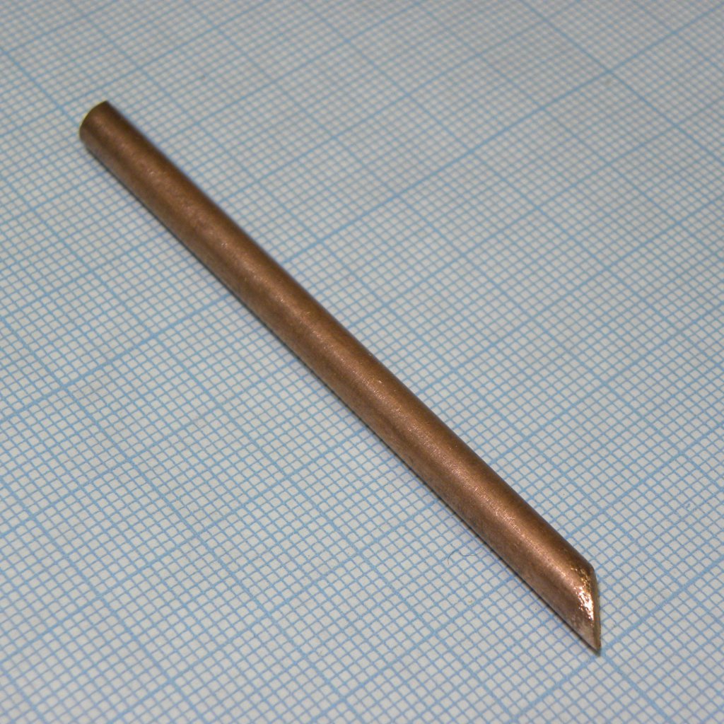 Жало  паяльное 5* 75мм медное скос - цилиндрическое медное жало для паяльника, диаметр 5мм, длина 75мм