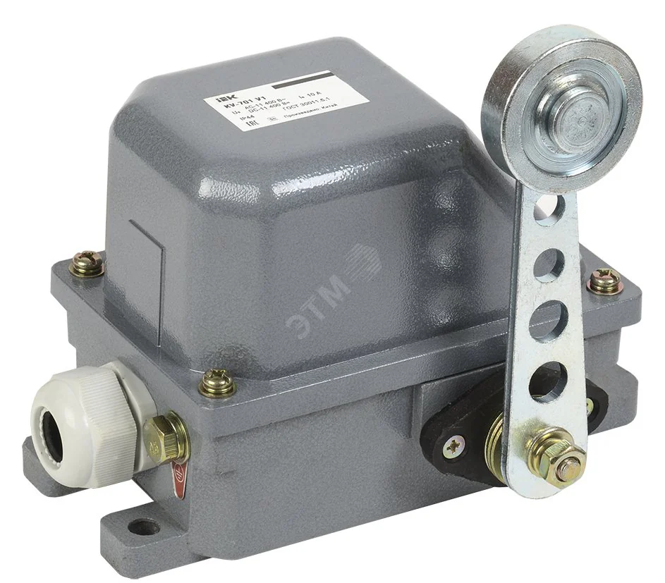 Выключатель концевой КУ-701 У1 рычаг с роликом 10А IP44 2 эл. цепи KV-1-701-1