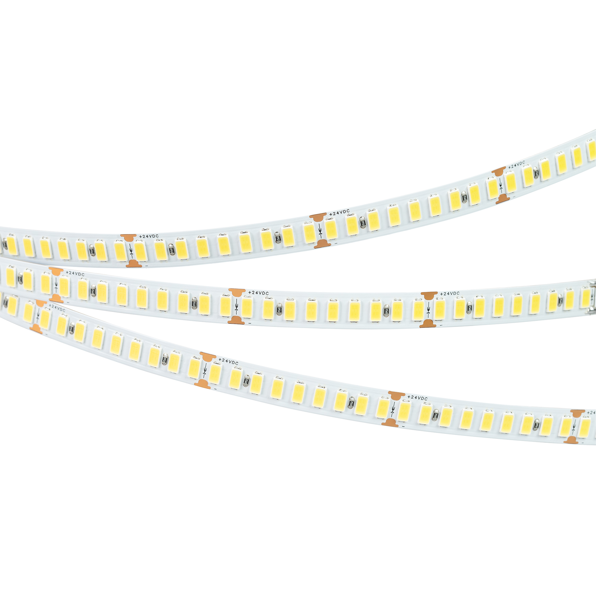 Лента ULTRA-C180-10mm 24V Warm3500 (19.2 W/m, IP20, 5630, 5m) 040249 - Светодиодная лента ULTRA-C180, открытая IP20. Светодиоды 5630, 180 шт/м (900 шт на 5 м), белая плата, ширина 10 мм, скотч 3M. Цвет ТЁПЛЫЙ 3500 K, цветопередача CRI>80, высокая световая