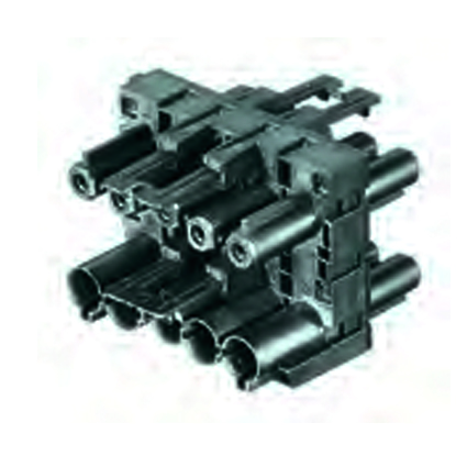 Разветвитель GST18i5V 3P1 V WS - Распределительное устройство, 1 вход / 3 выхода, тип: H, 5 полюсов, серия gesis GST18i5, номинальное напряжение: 250V / 400V, номинальный ток: 20А, цвет: белый