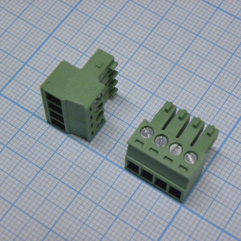 15EDGK-3.5-04P-14-00A(H) - Разъемный клеммный блок, 4 контакта. Серия 15EDGK-3.5