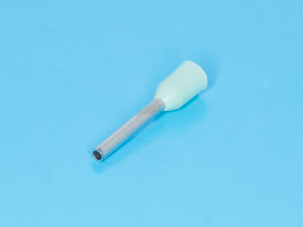 TIC-0.34-8 - Наконечник 8мм для обжима многожильного кабеля  0,34мм, изолированный, кратно 100шт.