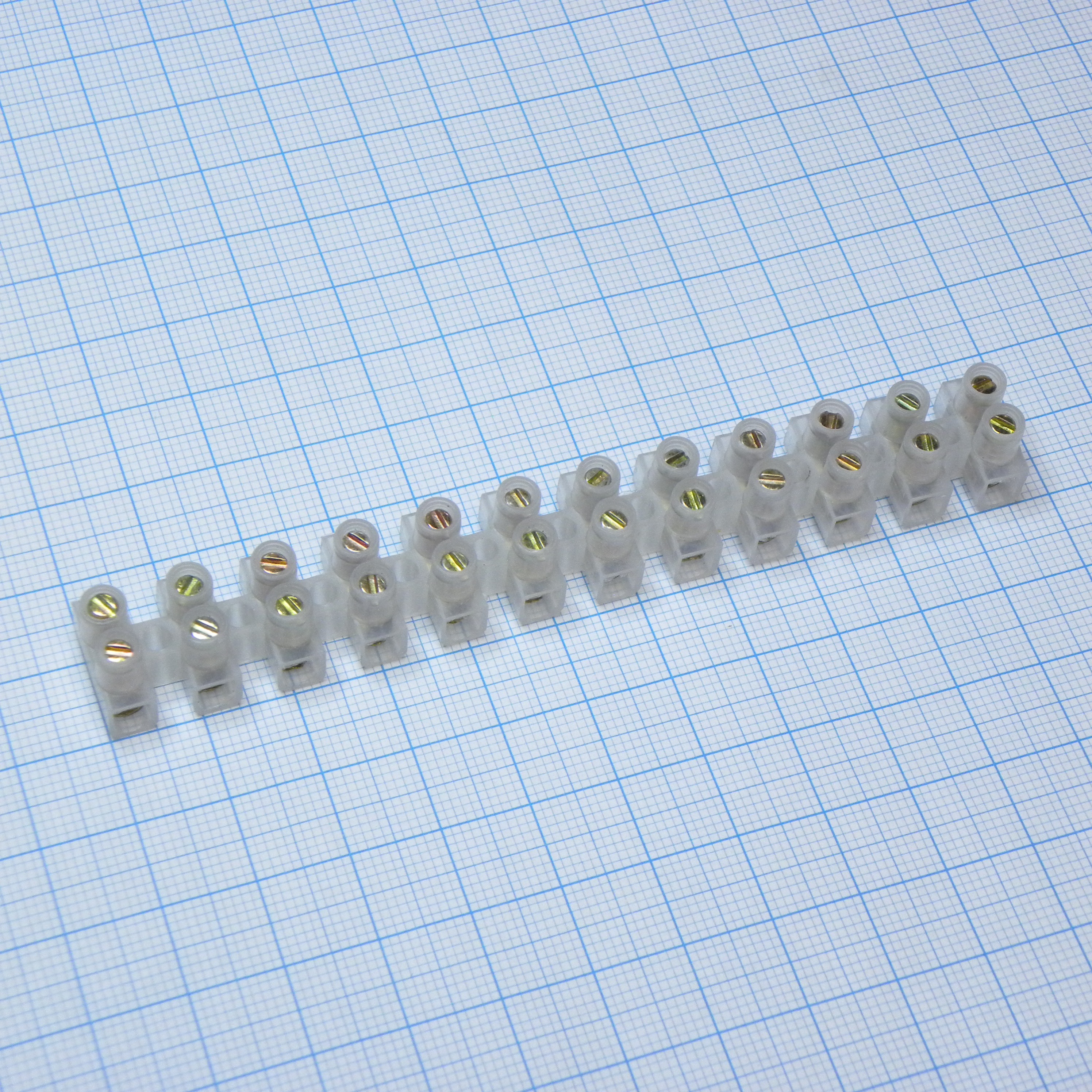 Колодка клеммная PA12-6A-6mm U-Type - Колодка клеммная 400В 6А 12 клемм