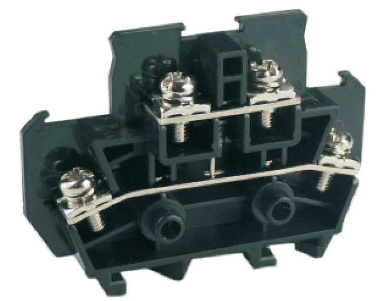 Барьерная клемма UTD-24/2-2D/C - Барьерная этажная клемма, с диодом, тип фиксации провода: винтовой, номинальное сечение: 2,5 мм кв., 24A, 660V, ширина: 9,5 мм, цвет: черный, тип монтажа: DIN 35