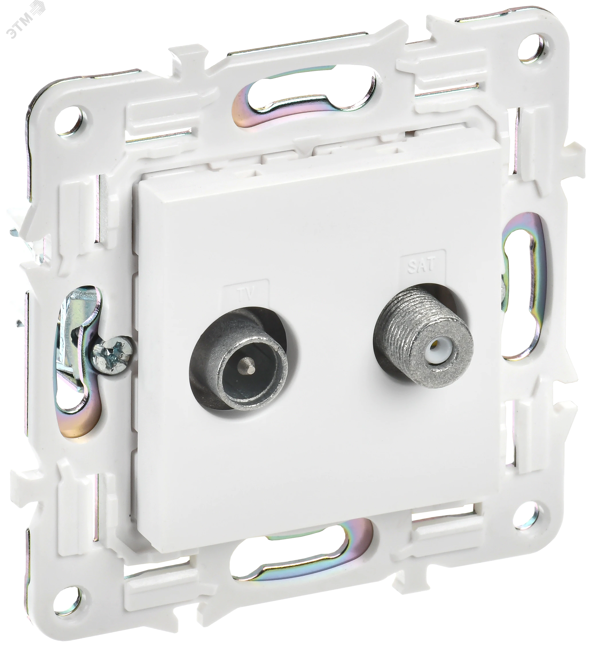 SKANDY Розетка двойная TV+SAT SK-A13W арктический белый IEK SK-AF20-O-K01