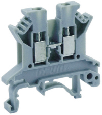 Проходная клемма UKHV-2.5N - Проходная клемма, тип фиксации провода: винтовой, номинальное сечение: 2,5 мм кв., 24A, 1000A, ширина: 5,2 мм, цвет: серый, тип монтажа: DIN 35