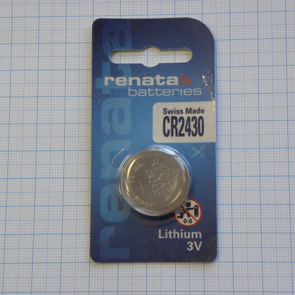 CR2430   Renata - Элемент питания литиевый,3В