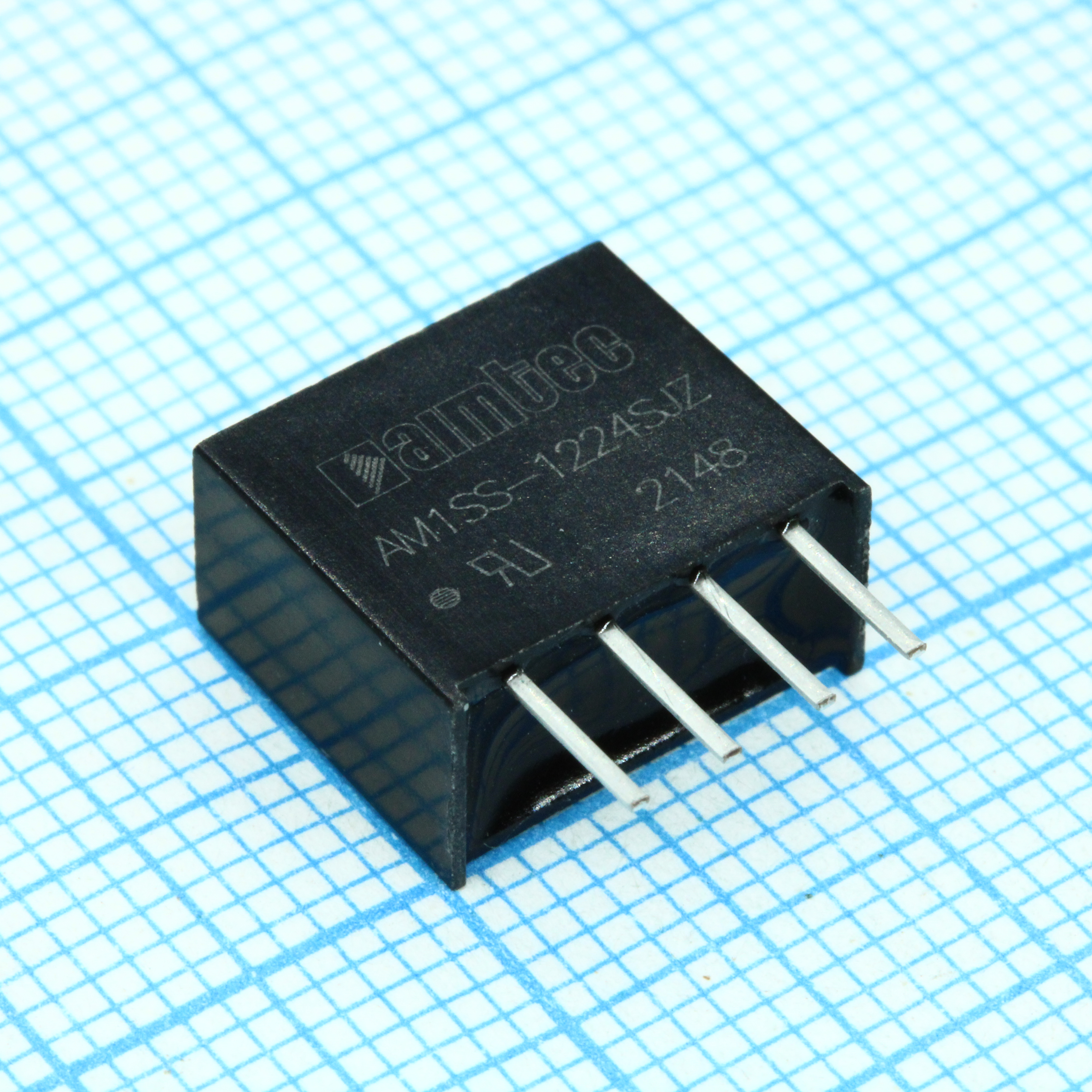 AM1SS-1224SJZ - DC/DC, 1Вт, вход 10.8…13.2В, выход 24В/0.005…0.042А, изоляция 1500В DC, КПД 81%, максимальная емкостная нагрузка не более 220мкФ, SIP4, 11.6x6x10.1мм, -40…105°C, пластик