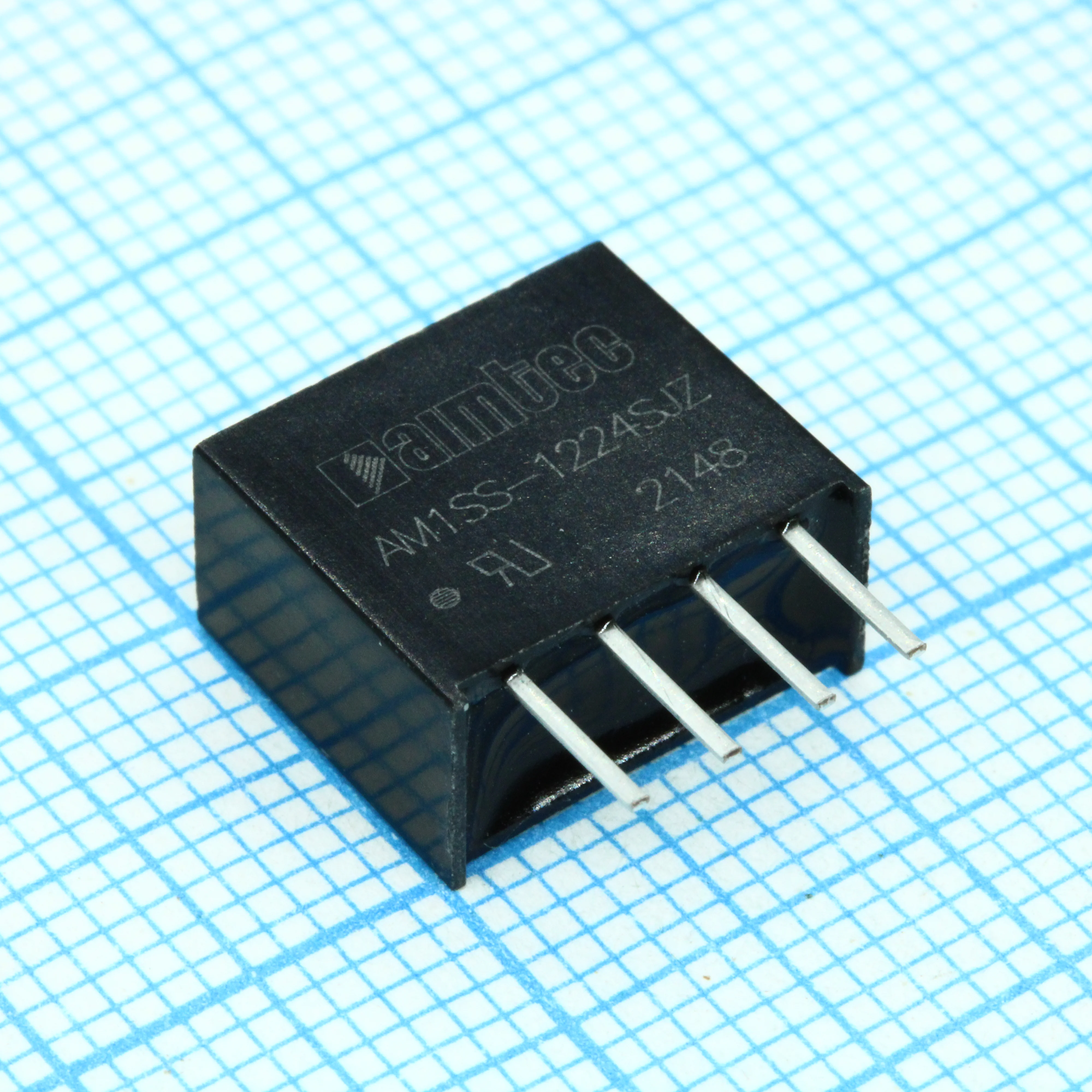 AM1SS-1224SJZ - DC/DC, 1Вт, вход 10.8…13.2В, выход 24В/0.005…0.042А, изоляция 1500В DC, КПД 81%, максимальная емкостная нагрузка не более 220мкФ, SIP4, 11.6x6x10.1мм, -40…105°C, пластик