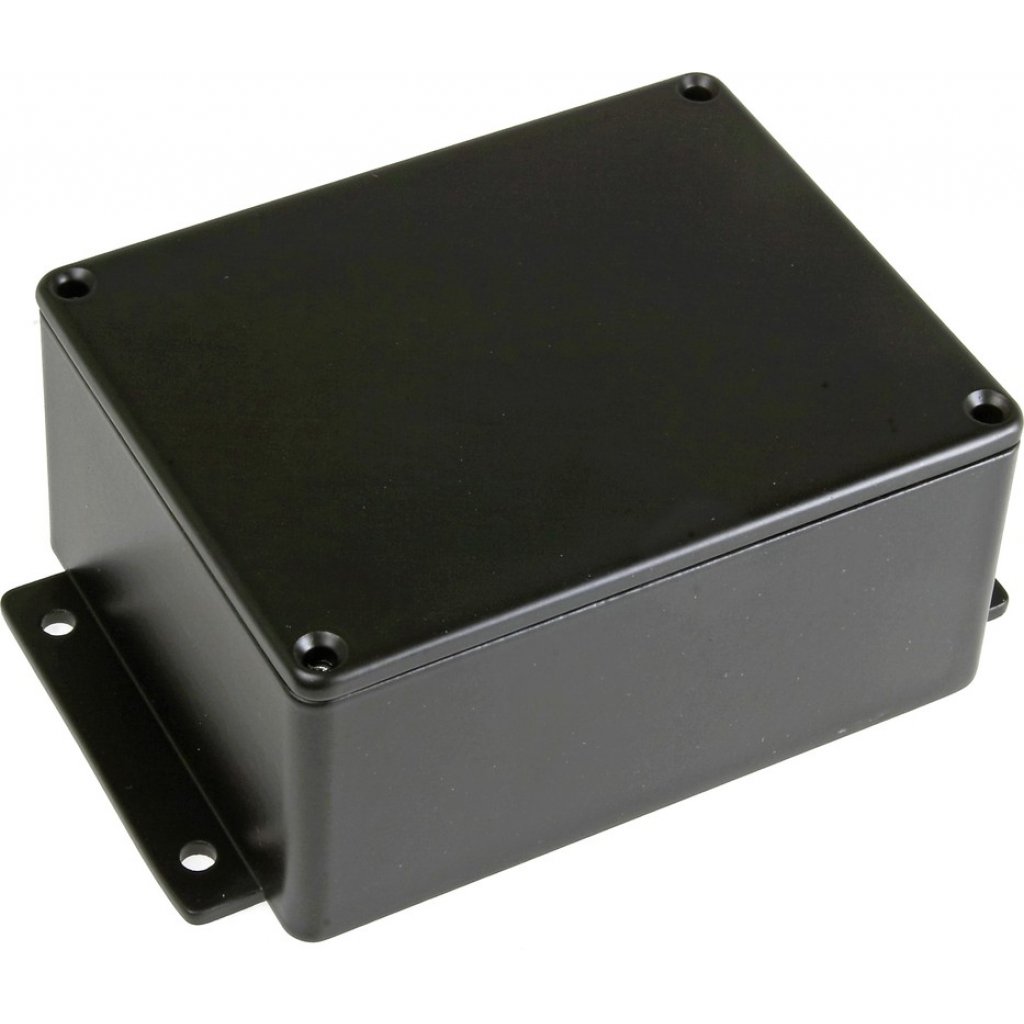 BS25MFBK - Герметичный алюминиевый корпус с фланцами с прокладкой, IP66, черный