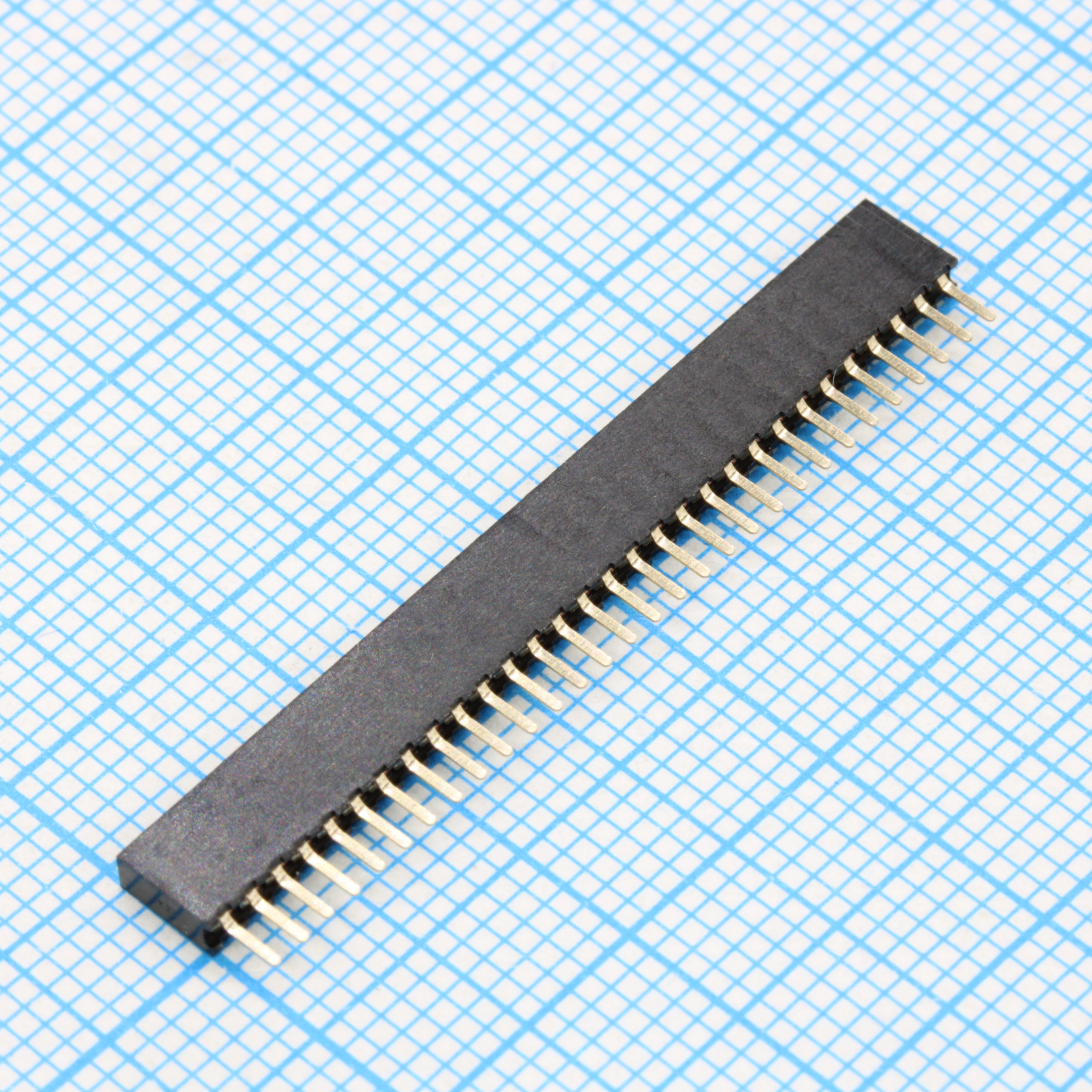 DS1065-01-1X30S8BV - Разъем штыревой 1х30 контактов, шаг 1.27мм, высота 4.40мм