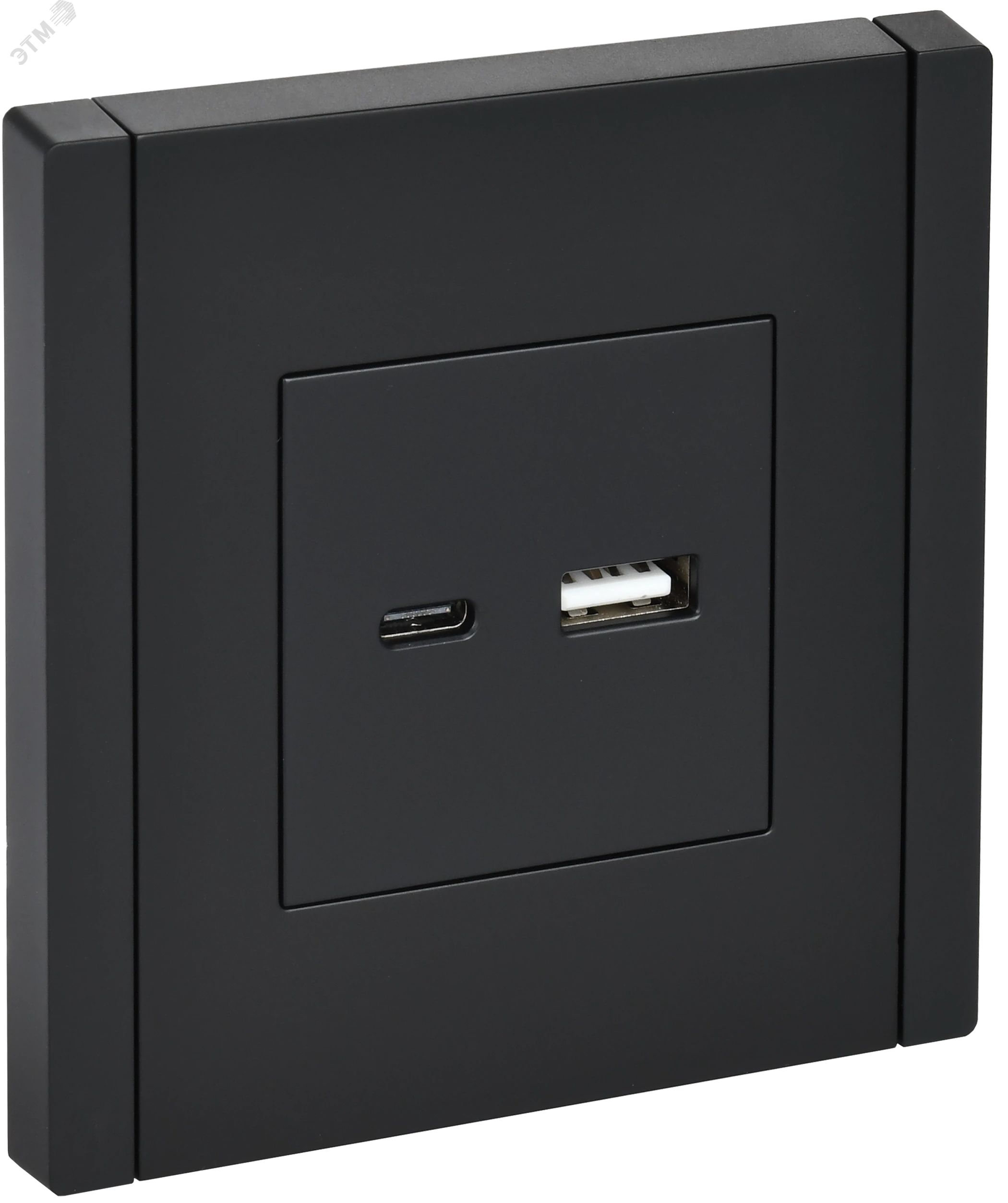 FORTE&PIANO Розетка USB A+C 3,1А FP150 черный IEK FP-U22-D31-K02