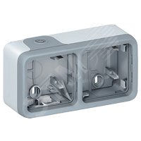 Коробка установочная ОП 2-м Plexo горизонт. сер. Leg 069672