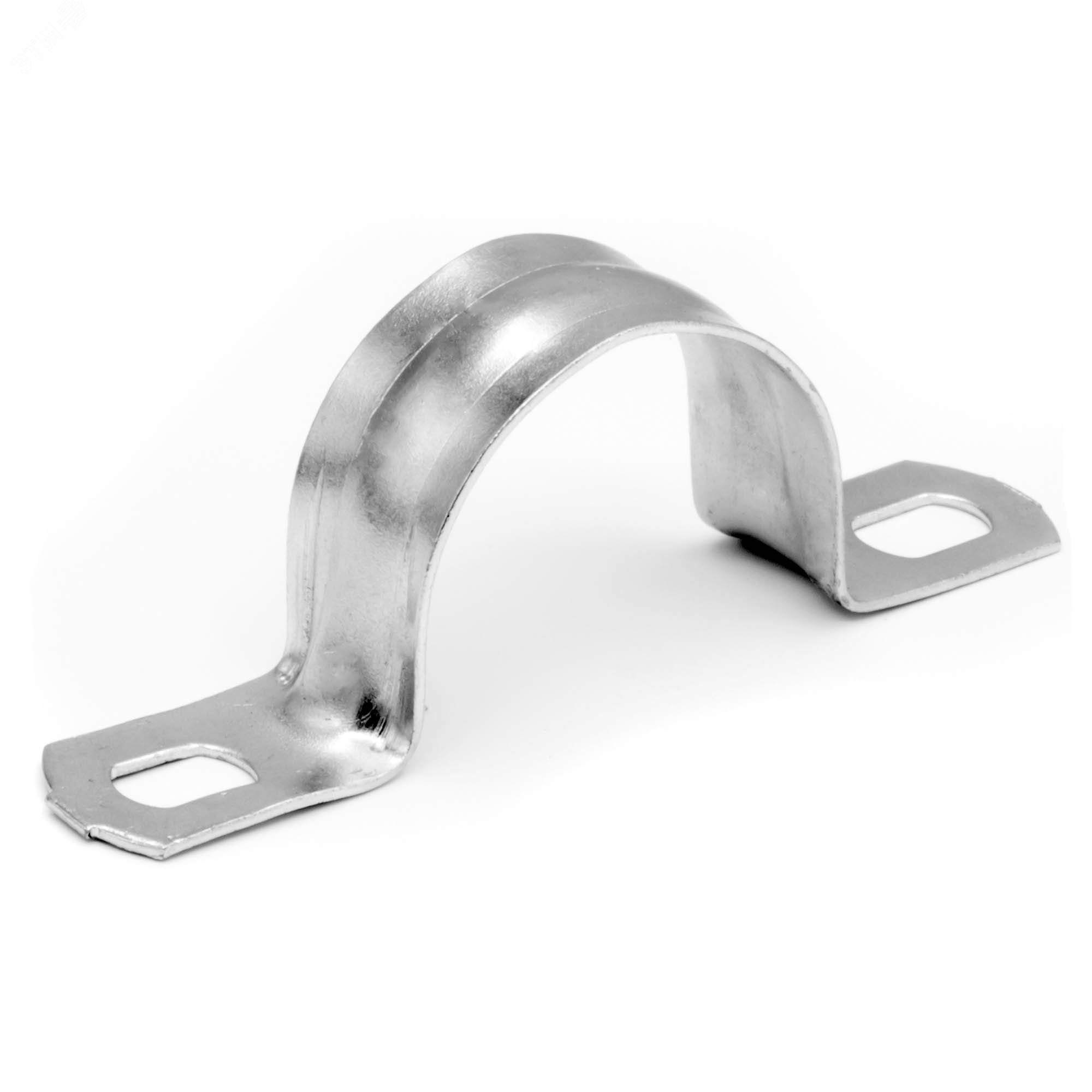 Держатель оцинкованный двусторонний, д.20мм, с крепежными отверстиями 8,5х6 мм H20DH8.5X6